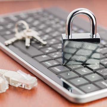 torguard vpn computer keyboard with lock on top keys and internet cables